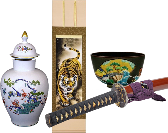 骨董品買取の様子